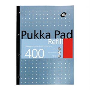 PUKKA A4Refill adRuled 400page asstd PK5