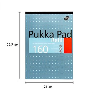 PUKKA A4RefillPadRuled 160page asstd PK6