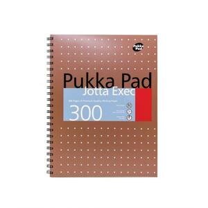 Pukka Pad Jotta Executive Wirebound Notebook A4 Card Cover Ruled 300 Pages Metallic Copper Pack of 3