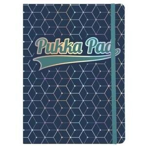 Pukka Pad Glee Casebound Journal A5 Card Cover Ruled 96 Pages Dark Blue Pack of 3