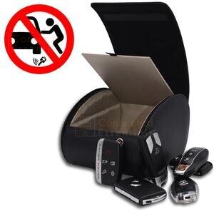 CEG-90 Large Anti-Theft RFID Signal Blocking Key Fob Storage Case Magnetic Closure 140 x 160 x 140 mm (H x W x D) Black