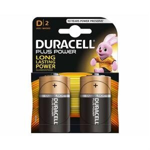 Duracell Plus Power D Alkaline Battery Pack of 2