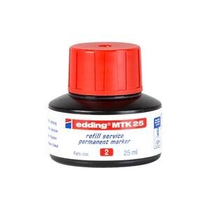 Edding MTK 25 Bottled Refill Ink for Permanent Markers 25 ml Red