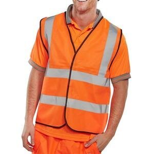 B-Seen EN ISO 20471 Safety Vest Orange L