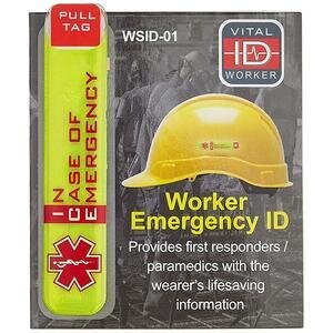 Vital ID Standard Emergency ID, In Case of Emergency (ICE) 100% Waterproof