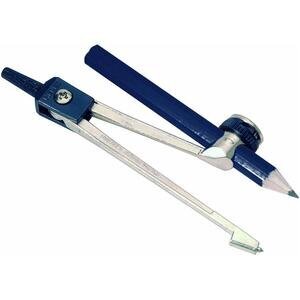 Oxford Blue/Silver Metal Compass & Pencil