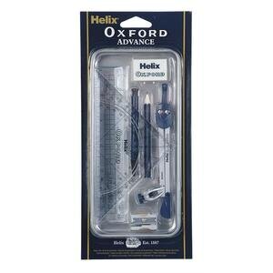 Oxford Advance Maths Set with Storage Tin - 7 Piece Kit