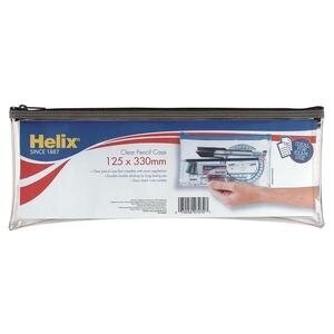 Helix Pencil Case Clear PVC 33 cm x 12.5 cm