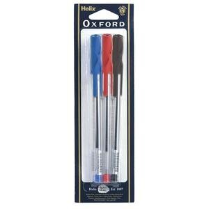 Oxford Ballpoint Stick Pen 1 mm Medium Point Assorted Colours Pack of 6