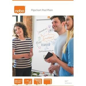 Nobo Flipchart Pad A1 Plain 40 Sheets Pack of 5