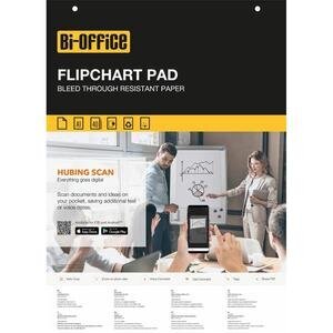 Bi-Office A1 Flipchart Pad Plain 40 Sheets Recycled Pack of 5