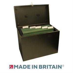 Cathedral Metal Suspension File Box A4 Black