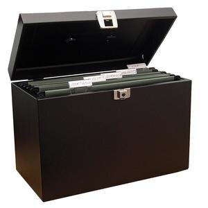 Cathedral Metal Suspension File Box Foolscap Black