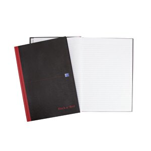 Black n Red A4 Casebound HB RECYC NB