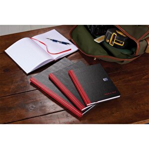 Black n Red A4 Casebound HB RECYC NB