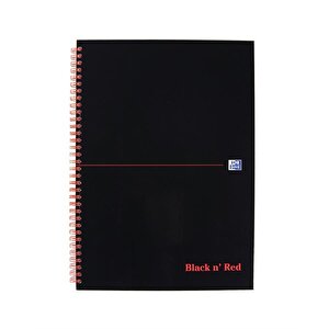 Black n Red A4 Wirebound HB NB 5mm Quad