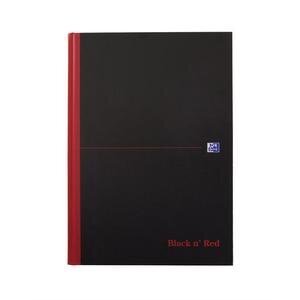 Oxford Black n Red A4 Casebound Hard Cover Notebook A-Z Ruled 192 Pages Black/Red