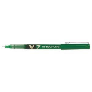 Pilot Hi-Tecpoint V7 Rollerball Pen Liquid Ink 0.7 mm Medium Tip Green Pack of 12