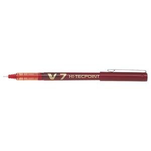 Pilot Hi-Tecpoint V7 Rollerball Pen Liquid Ink 0.7 mm Medium Tip Red Pack of 12