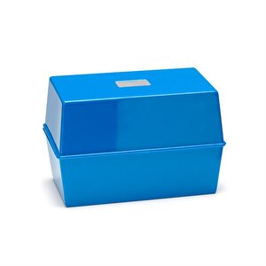 Deflecto Card Index Box 127x76mm Blue