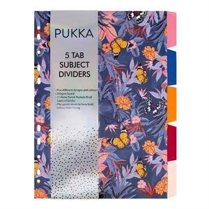 Pukka Bloom A4 Index Divider 250 gsm 5-Part Assorted Tabs