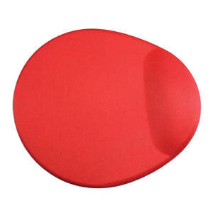 Intech Oval Mouse Mat With Wrist Support Red