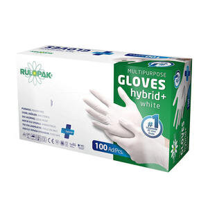 Rulopak Disposable Powder Free Gloves White Size Small Pack of 100