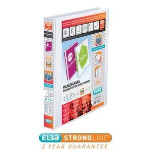Elba Panorama A4+ Presentation Ring Binder Polypropylene 35 mm 4-D Ring White Pack of 10