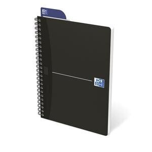 Oxford Essentials A5 Wirebound Notebook Soft Card Cover 180 pages Scribzee Compatible Black Pack of 5