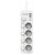 Inca LPW-48BY3 4'lü  2  x Usb+ 2 x Type-C Akım Korumalı Bağımsız Led Tuşlu Priz 3 Metre-Beyaz