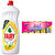 Fairy Elde Yıkama Bulaşık Deterjanı Limon 650 ml + Parex Trend Klasik Oluklu Sünger 5'li Paket