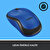 Logitech M220 Sessiz Kompakt Kablosuz Mouse - Mavi kucuk 3