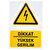 Dikkat Yüksek Gerilim PVC Uyarı Levhası 16 cm x 24 cm kucuk 1