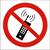 No Cell Phones Sign SRP 200x200 Red & WH