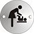 Baby Changing Toilet sign aluminum SL&BL