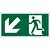 Exit Down Left Sign SRP 600x200 GN&WH
