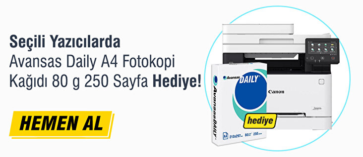 Yazıcı Alana Fotokopi Kağıdı HEDİYE!