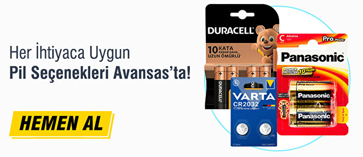 Her İhtiyaca Uygun Pil Çeşitleri Avansas'ta!
