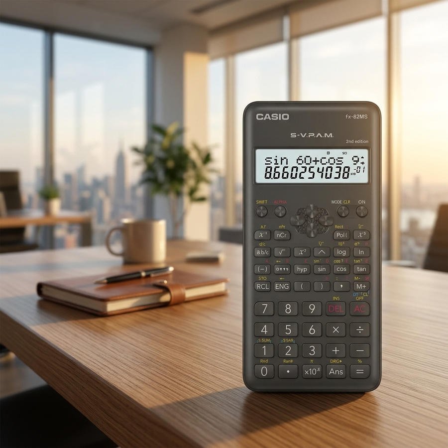 Casio FX-82MS 2.Versiyon Bilimsel Hesap Makinesi 10+2 Haneli 240