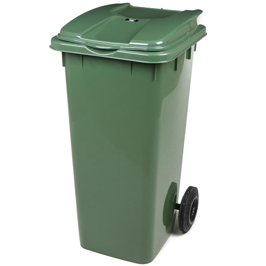 Bora Plastik Çöp Kovası 120LT- Yeşil/Siyah