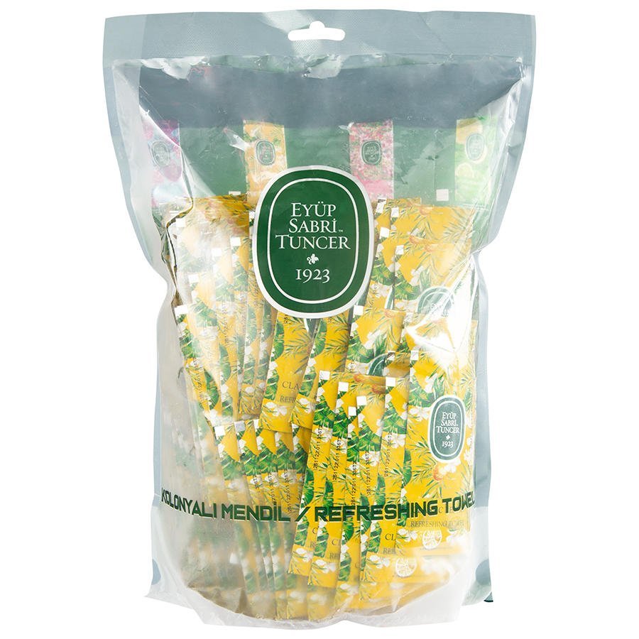 Lingettes Rafraîchissantes EYÜP SABRI TUNCER – Lot De 70, Format Mini 5 X 10 Cm