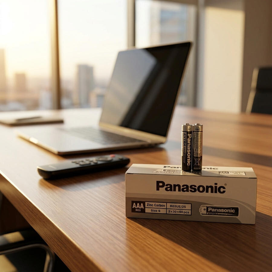 Panasonic R03UE/2S Çinko Manganez AAA İnce Kalem Pil 60'lı Paket