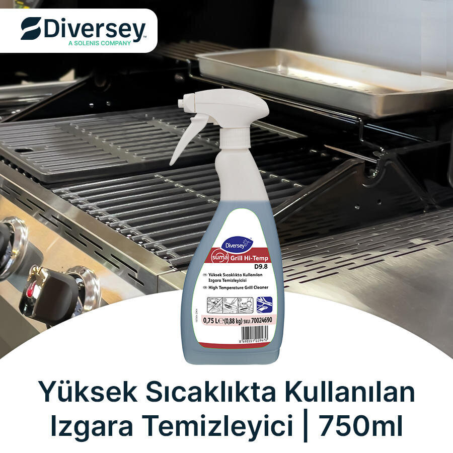 Diversey Suma Grill D9.8 Yüksek Sıcaklıkta Kullanılan Izgara