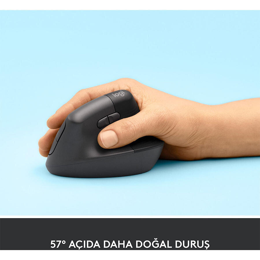 Logitech 910-006473 Lift Kablosuz Ergonomik Dikey Mouse Siyah