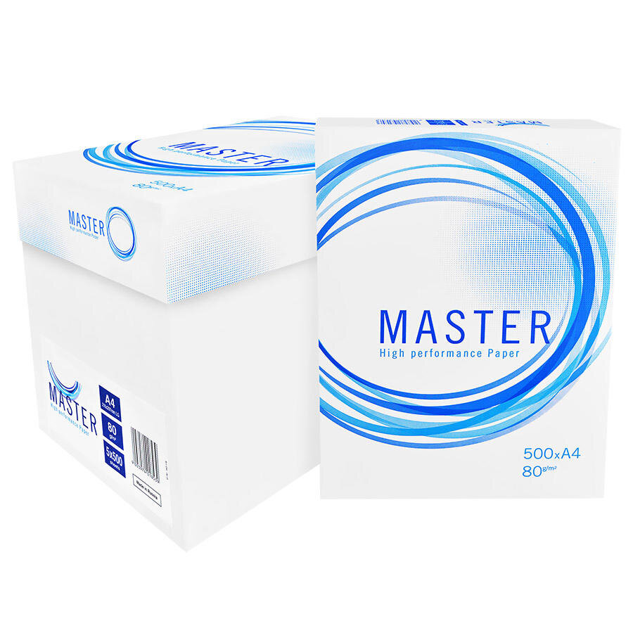 Master A4 Fotokopi Kağıdı 80 Gr 1 Koli 5 Paket (2.500 Sayfa)