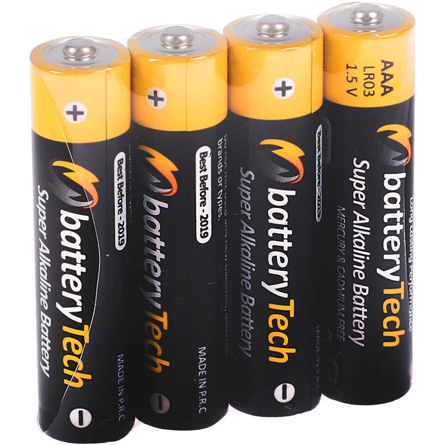 Battery Tech Süper Alkalin AAA İnce Kalem Pil 4'lü Paket