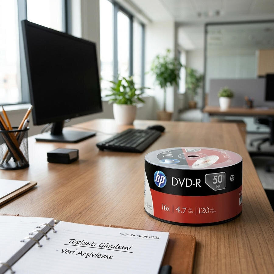 HP DVD-R DME00070-3 16 x 4.7 GB 50'li Paket Fiyatı | Avansas