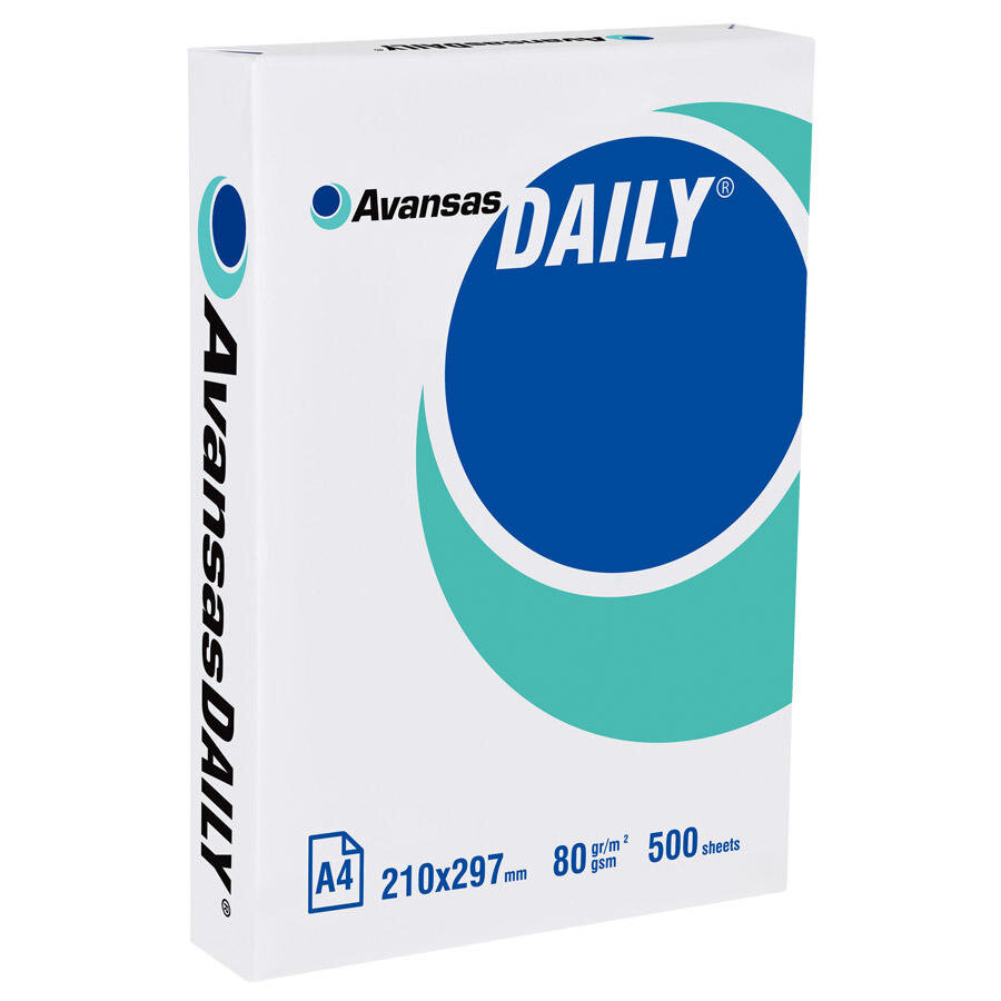 Avansas Daily A4 Fotokopi Kağıdı 80 gr 1 Paket (500 Sayfa)