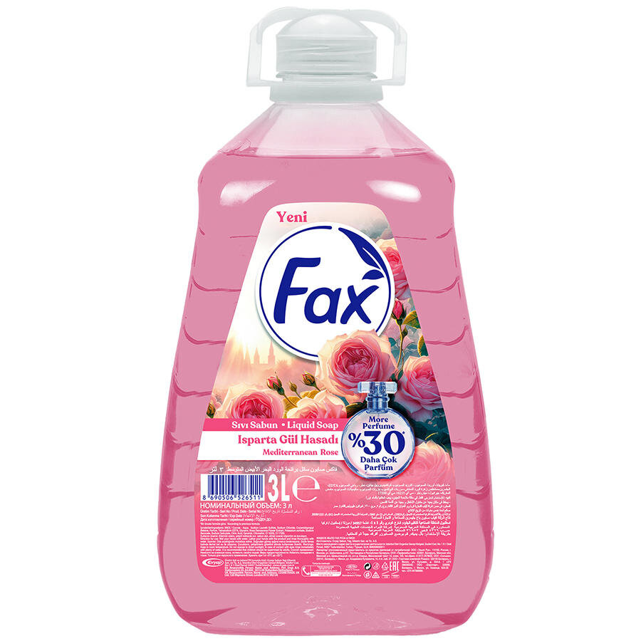 Fax Sıvı Sabun Gül Ve Şakayık Kokulu 3 LT
