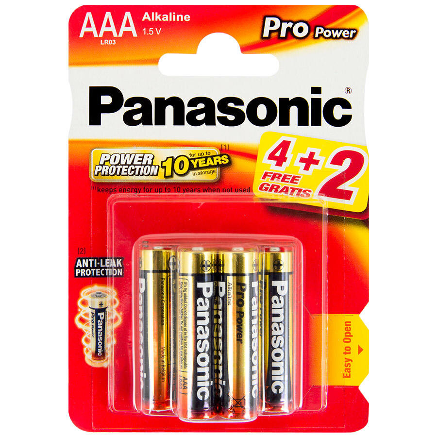 Panasonic Pro Power Alkalin AAA İnce Kalem Pil 4+2'li Paket